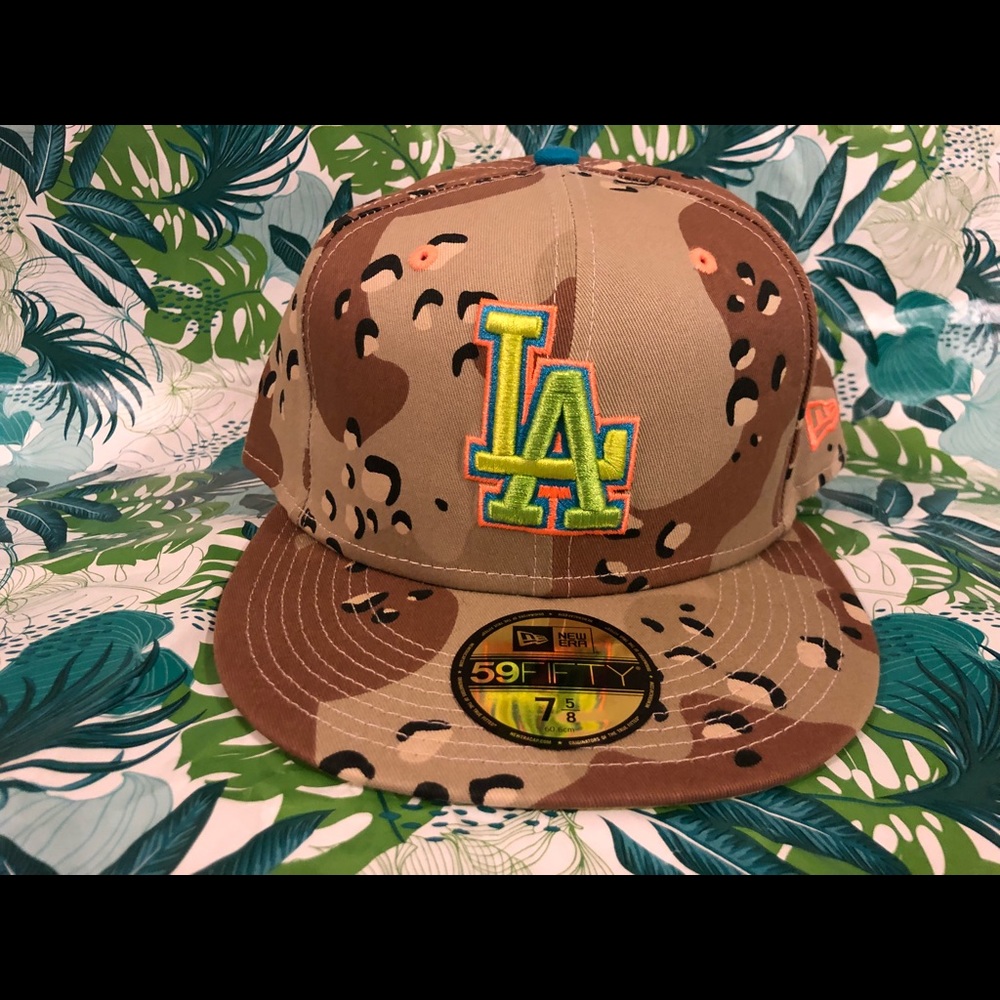 Los Angeles dodgers camouflage fitted hats